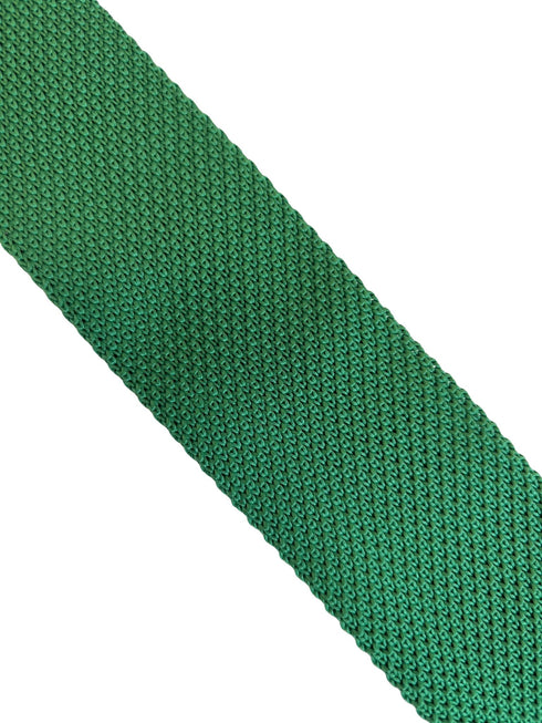 bright emerald green knitted tie